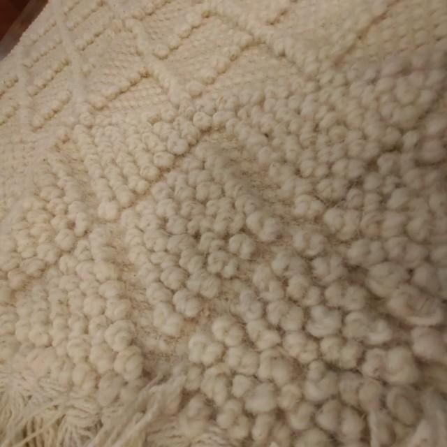 Mat Wool Deco 45x75 Ivory Wool Entrance Rug, India