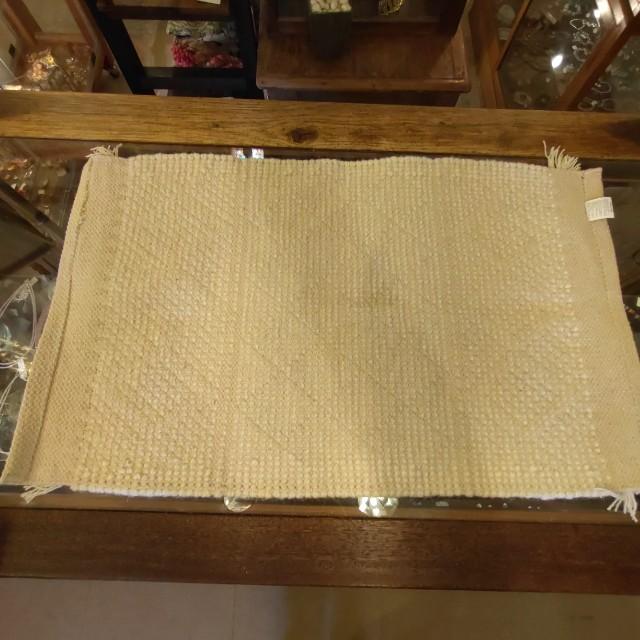 Mat Wool Deco 45x75 Ivory Wool Entrance Rug, India