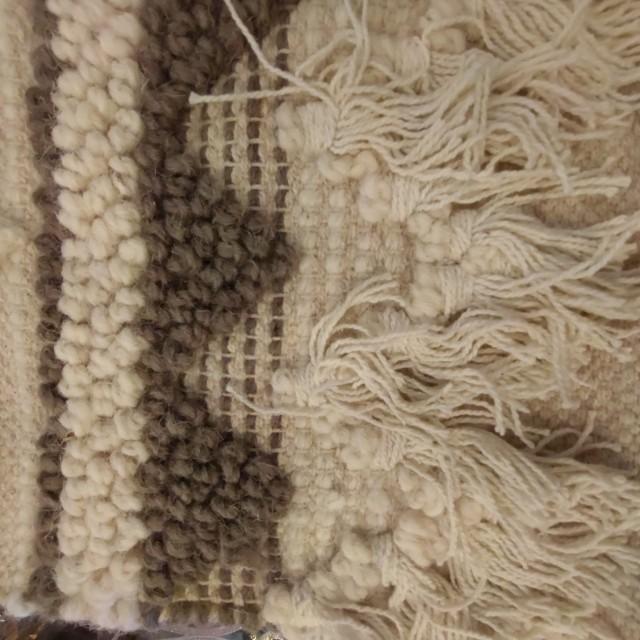 Mat Wool Deco 45x75 Brown Wool Entrance Rug, India