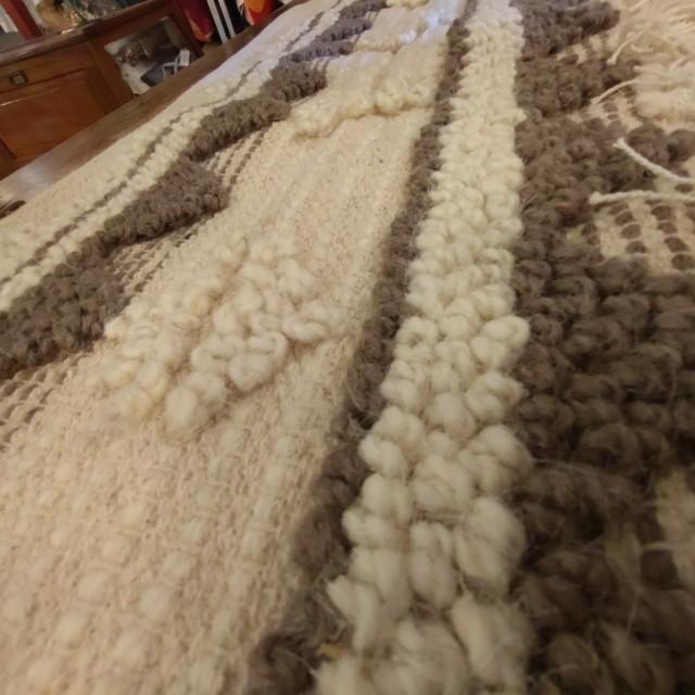 Mat Wool Deco 45x75 Brown Wool Entrance Rug, India