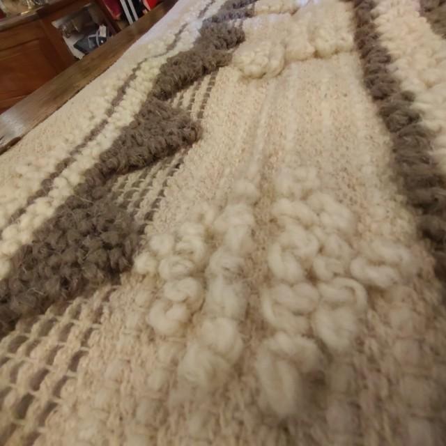 Mat Wool Deco 45x75 Brown Wool Entrance Rug, India