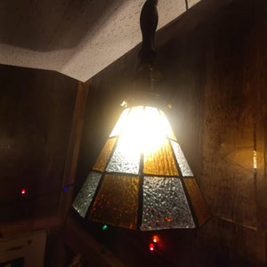 TOPANGA Lighting　ステンドグラスランプ　B　カラフル　ステンドグラス　吊照明　照明器具　光彩　リビング　キッチンカウンター　カフェ　BAR