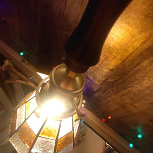 TOPANGA Lighting　ステンドグラスランプ　B　カラフル　ステンドグラス　吊照明　照明器具　光彩　リビング　キッチンカウンター　カフェ　BAR