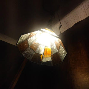 TOPANGA Lighting　ステンドグラスランプ　B　カラフル　ステンドグラス　吊照明　照明器具　光彩　リビング　キッチンカウンター　カフェ　BAR