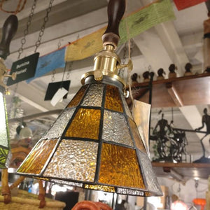 TOPANGA Lighting　ステンドグラスランプ　B　カラフル　ステンドグラス　吊照明　照明器具　光彩　リビング　キッチンカウンター　カフェ　BAR