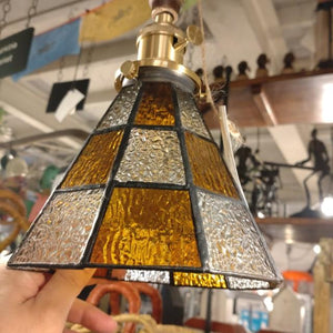TOPANGA Lighting　ステンドグラスランプ　B　カラフル　ステンドグラス　吊照明　照明器具　光彩　リビング　キッチンカウンター　カフェ　BAR