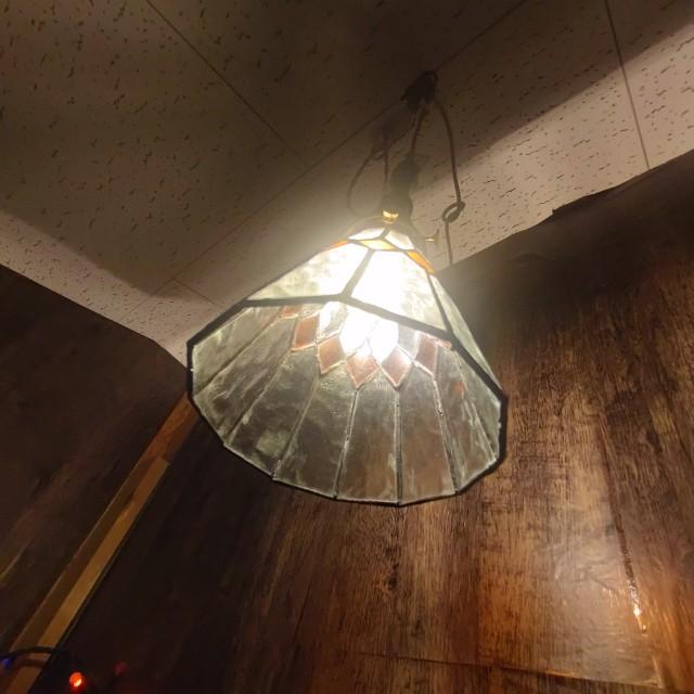 TOPANGA Lighting　ステンドグラスランプ　B　カラフル　ステンドグラス　吊照明　照明器具　光彩　リビング　キッチンカウンター　カフェ　BAR