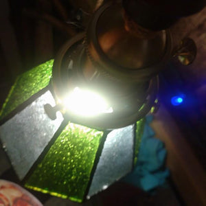 TOPANGA Lighting　ステンドグラスランプ　C　カラフル　ステンドグラス　吊照明　照明器具　光彩　リビング　キッチンカウンター　カフェ　BAR