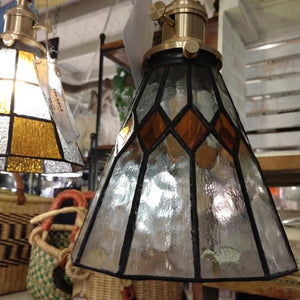 TOPANGA Lighting　ステンドグラスランプ　D　カラフル　ステンドグラス　吊照明　照明器具　光彩　リビング　キッチンカウンター　カフェ　BAR