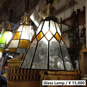 TOPANGA Lighting　ステンドグラスランプ　D　カラフル　ステンドグラス　吊照明　照明器具　光彩　リビング　キッチンカウンター　カフェ　BAR