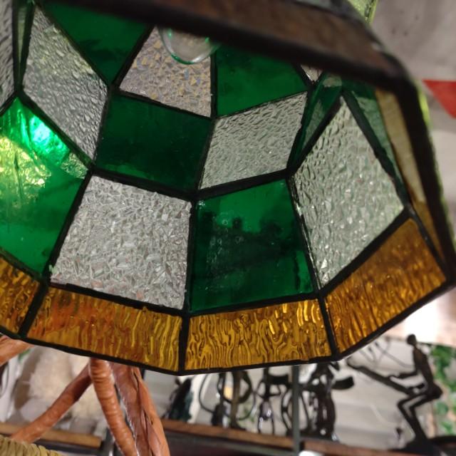 TOPANGA Lighting　ステンドグラスランプ　A　カラフル　ステンドグラス　吊照明　照明器具　光彩　リビング　キッチンカウンター　カフェ　BAR