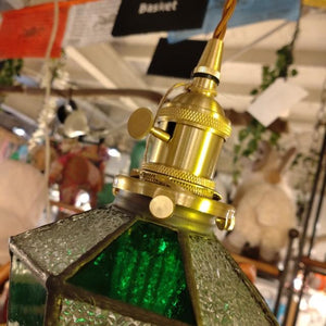 TOPANGA Lighting　ステンドグラスランプ　A　カラフル　ステンドグラス　吊照明　照明器具　光彩　リビング　キッチンカウンター　カフェ　BAR