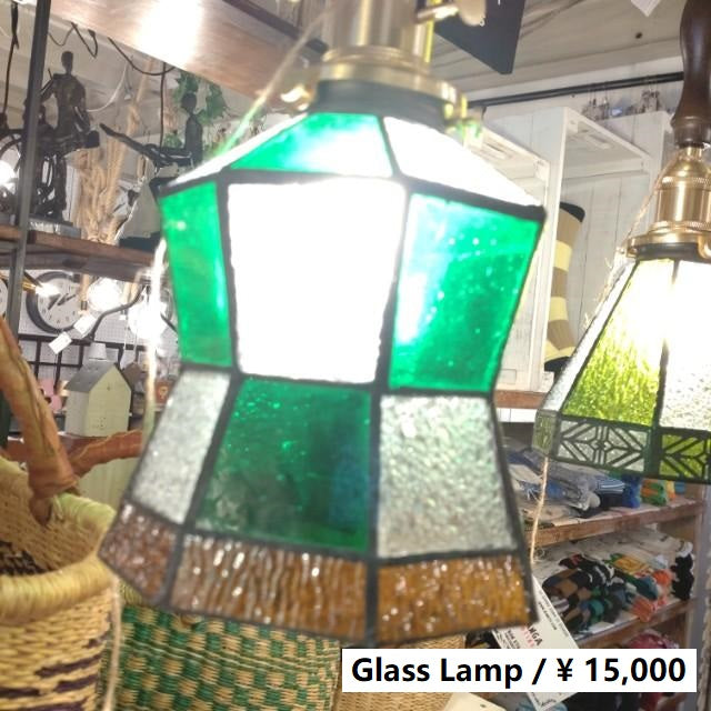TOPANGA Lighting　ステンドグラスランプ　A　カラフル　ステンドグラス　吊照明　照明器具　光彩　リビング　キッチンカウンター　カフェ　BAR