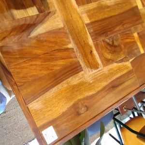 TOPANGA Furniture Sheesham Wood Marquetry Square Coffee Table (In-Store Pickup Only) Living Room Decor