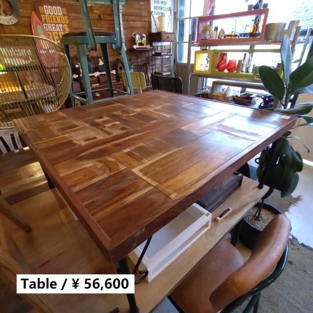 TOPANGA Furniture Sheesham Wood Marquetry Square Coffee Table (In-Store Pickup Only) Living Room Decor