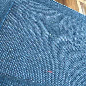 TOPANGA Homefurnishing Denim Leather Patch Placemat, Brown, 30x40cm, Placemat/Tea Mat, Genuine Leather, Cowhide