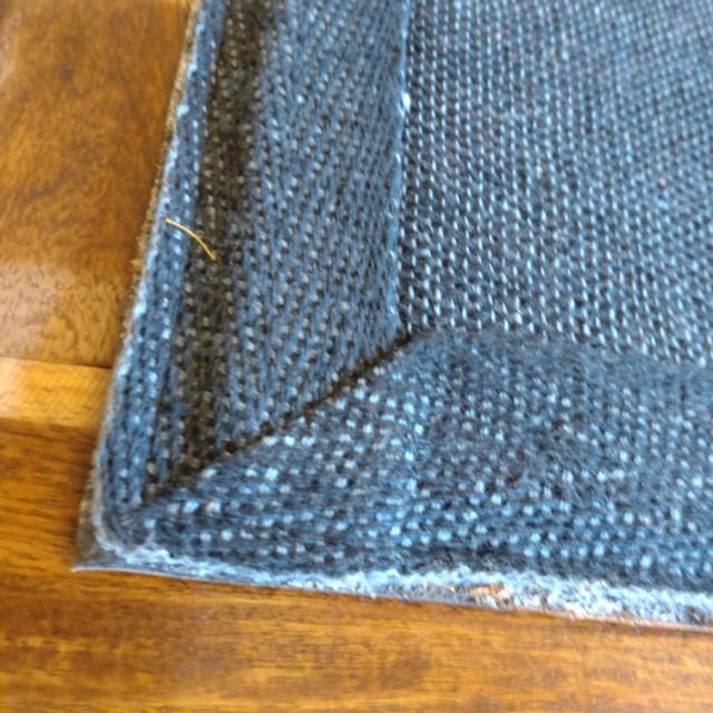 TOPANGA Homefurnishing Denim Leather Patch Placemat, Brown, 30x40cm, Placemat/Tea Mat, Genuine Leather, Cowhide