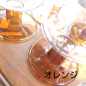 ボトムハーフカラーゴブレット　レストラン　カフェ　業務用　パーティー　イベント　　ワイン　カクテル　アルコールグラス　パフェ