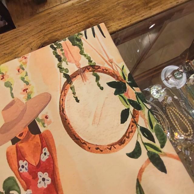 TOPANGA Zakka アートポスター　A Woman　living with plunts　インテリア　壁掛け　置き型　空間演出　アート　　