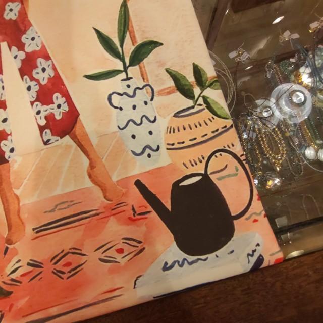 TOPANGA Zakka アートポスター　A Woman　living with plunts　インテリア　壁掛け　置き型　空間演出　アート　　