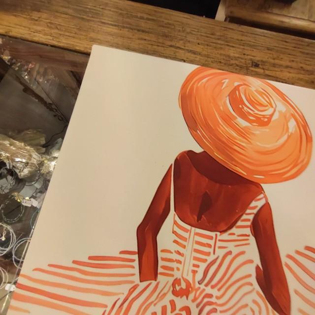 TOPANGA Zakka アートポスター　Woman wearing one piece　インテリア　壁掛け　置き型　空間演出　アート　ウォールデコ