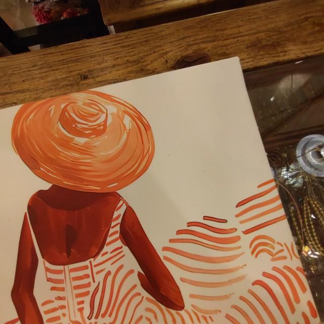 TOPANGA Zakka アートポスター　Woman wearing one piece　インテリア　壁掛け　置き型　空間演出　アート　ウォールデコ