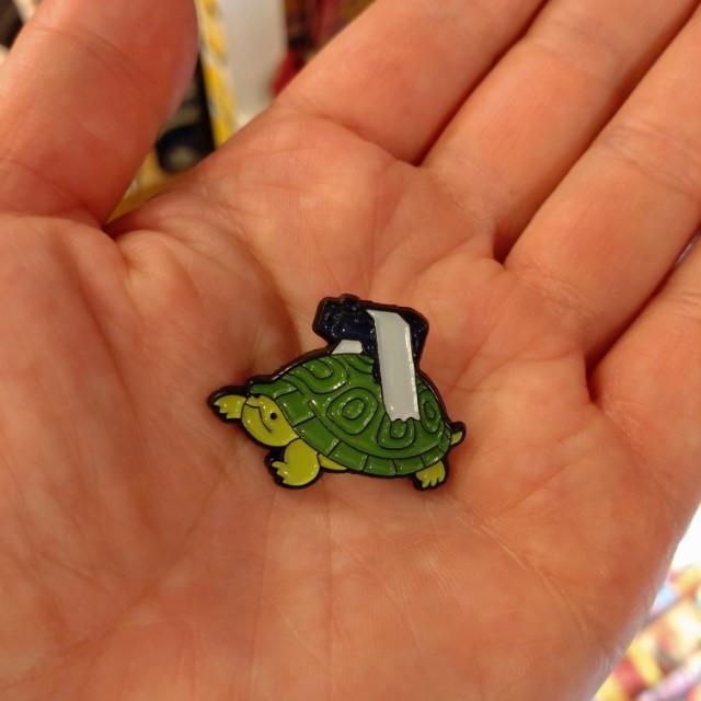 TOPANGA Jewelry　ピンブローチ　Piistol turtle カメ　ピストル　