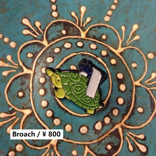 TOPANGA Jewelry　ピンブローチ　Piistol turtle カメ　ピストル　