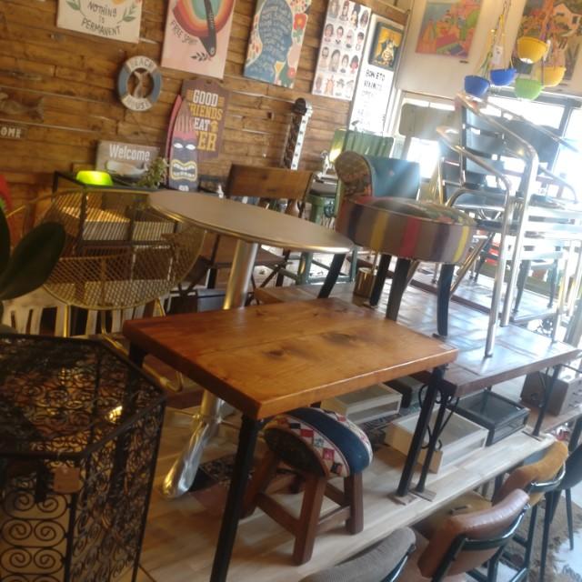 TOPANGA　Furniture　Ceder Wood Folding Table Anteique Vintage Feel Low Table