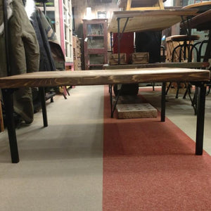 TOPANGA　Furniture　Old Wood Folding W91×D68×H39 Table Anteique Vintage Feel Low Table