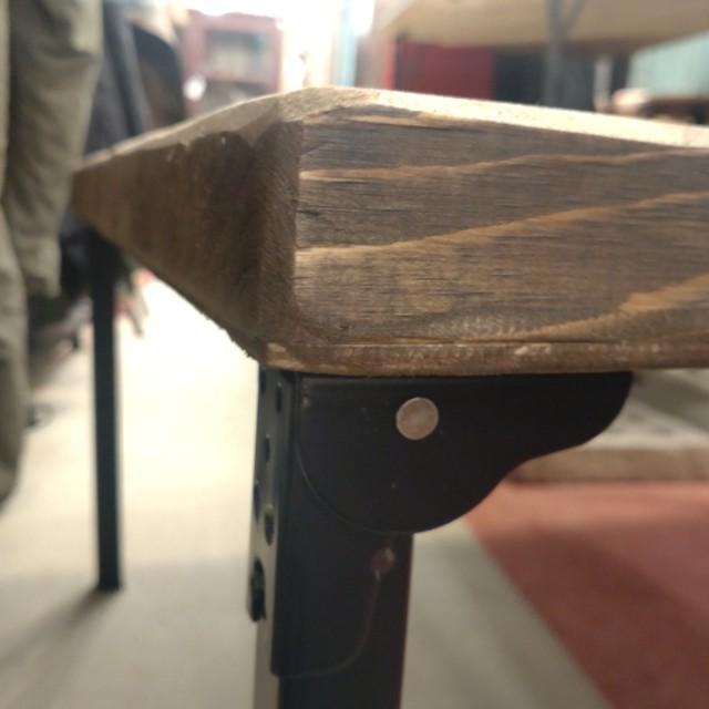 TOPANGA　Furniture　Old Wood Folding W91×D68×H39 Table Anteique Vintage Feel Low Table