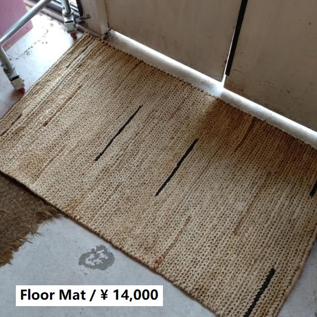 TOPANGA Homefurnishings Jute Rug, Type B, Rectangle, 80x140cm, Floor Mat, Living Room Mat, Natural Materials　