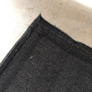TOPANGA Homefurnishing Denim Leather Patch Rug, Beige, 50x80cm, Genuine Leather, Cowhide Leather, Doormat