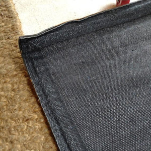 TOPANGA Homefurnishing Denim Leather Patch Rug, Beige, 80x140cm, Genuine Leather, Cowhide Leather, Doormat