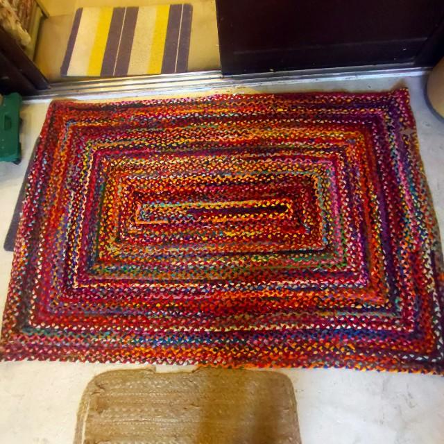 TOPANGA Homefurnishing Recycled Colorful Weaving Rug, 120x180cm