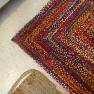 TOPANGA Homefurnishing Recycled Colorful Weaving Rug, 120x180cm