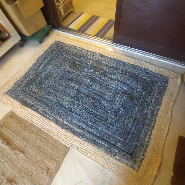 TOPANGA Homefurnishing Recycled Denim Weaving Rug, 120x180cm