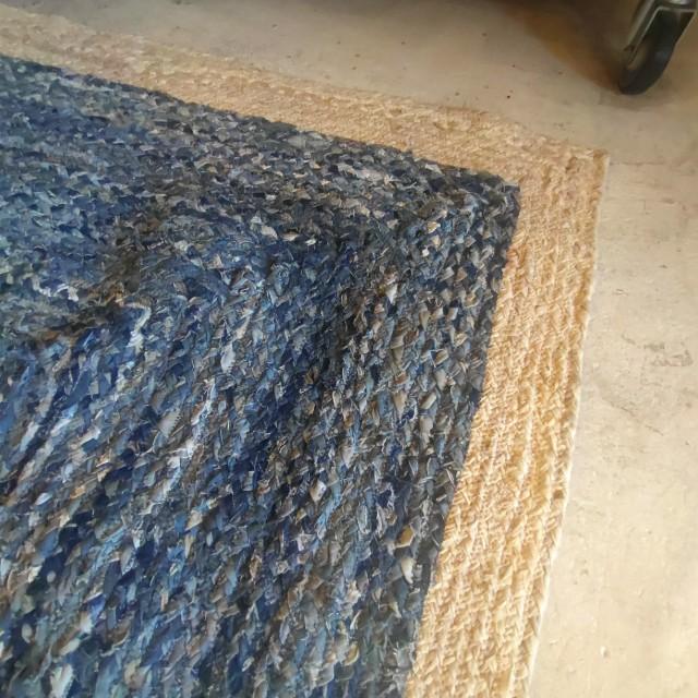 TOPANGA Homefurnishing Recycled Denim Weaving Rug, 120x180cm