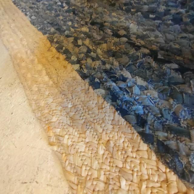TOPANGA Homefurnishing Recycled Denim Weaving Rug, 120x180cm
