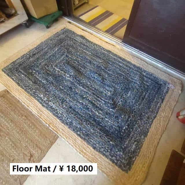 TOPANGA Homefurnishing Recycled Denim Weaving Rug, 120x180cm