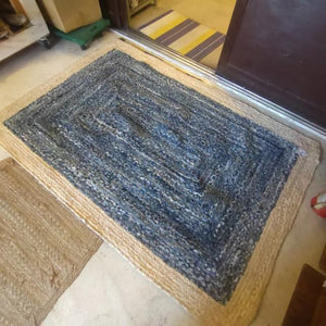 TOPANGA Homefurnishing Recycled Denim Weaving Rug, 120x180cm