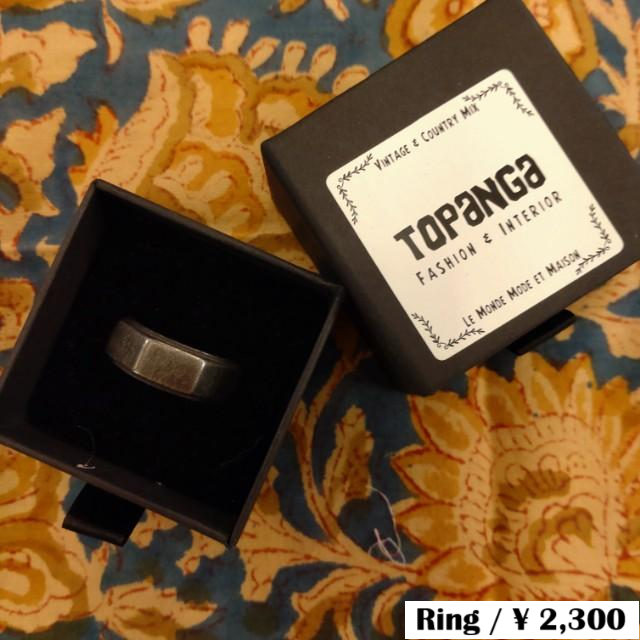 TOPANGA Jewelry Simple Octagon Ring　Ring Size 30　Ring　Accessory　Present　Simple　Vintage　Antique
