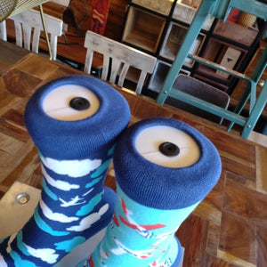 TOPANGA Socks Lady's AIRPLANE PLANE ADOBE THE CLOUDS FLY IN THE SKY GIFT PRESENT