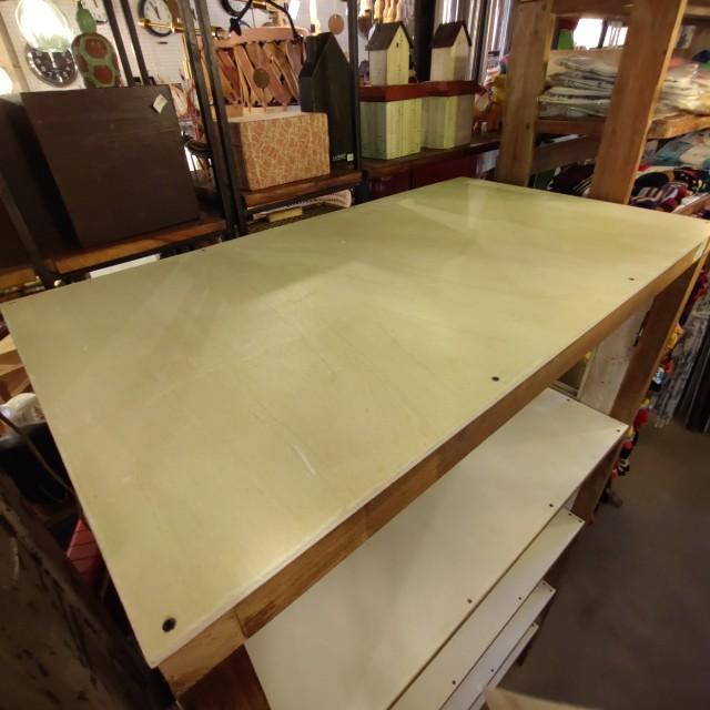 【店頭受取専用商品】TOPANGA　Furniture　アンティーク窓とチークウッドの5段シェルフ　ディスプレイ　什器　インテリア　