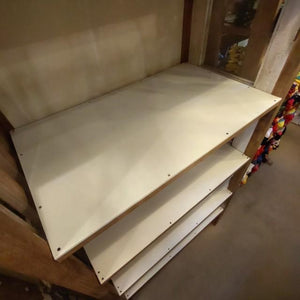 【店頭受取専用商品】TOPANGA　Furniture　アンティーク窓とチークウッドの5段シェルフ　ディスプレイ　什器　インテリア　