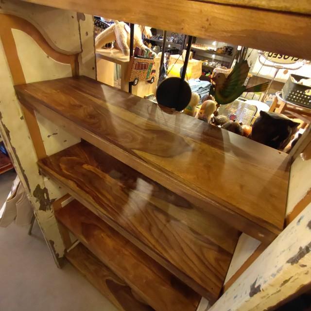 【店頭受取専用商品】TOPANGA　Furniture　アンティーク扉の5段シェルフ　ディスプレイ　什器　インテリア　