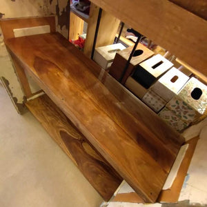 【店頭受取専用商品】TOPANGA　Furniture　アンティーク扉の5段シェルフ　ディスプレイ　什器　インテリア　