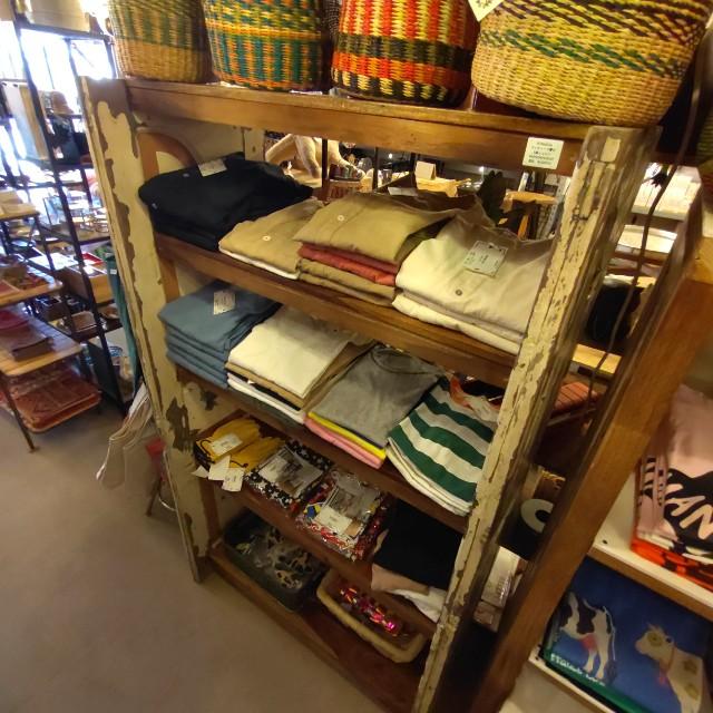 【店頭受取専用商品】TOPANGA　Furniture　アンティーク扉の5段シェルフ　ディスプレイ　什器　インテリア　