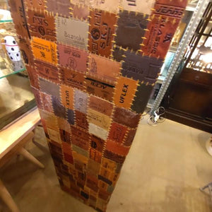 【店頭受取専用商品】TOPANGA　Furniture　シーシャムウッドレザーパッチワーク5段シェルフ　ディスプレイ　什器　インテリア　