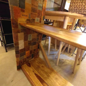 【店頭受取専用商品】TOPANGA　Furniture　シーシャムウッドレザーパッチワーク5段シェルフ　ディスプレイ　什器　インテリア　